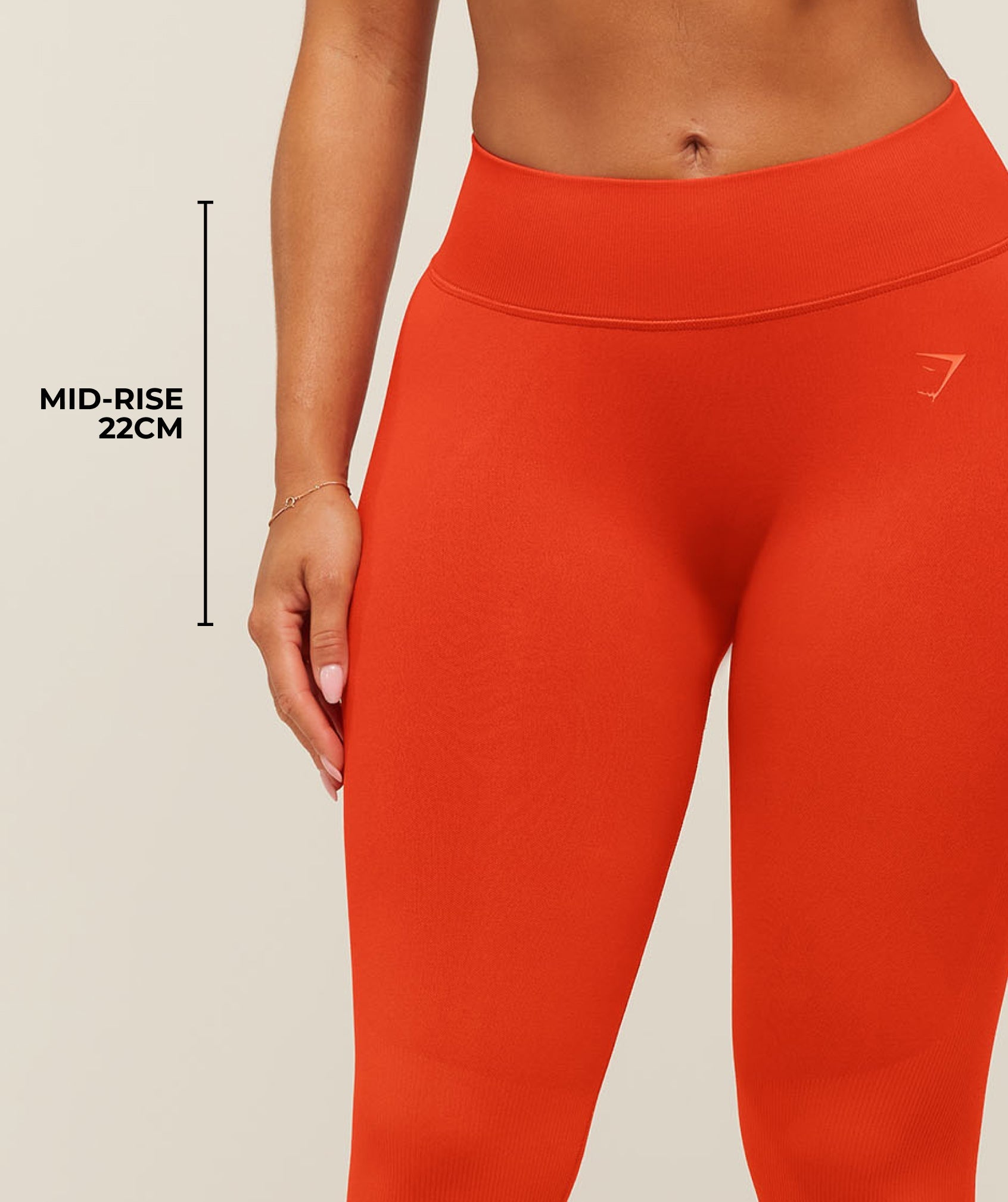 Lift Seamless 2.0 Mid-Rise Leggings - Bold Orange — imagem 4