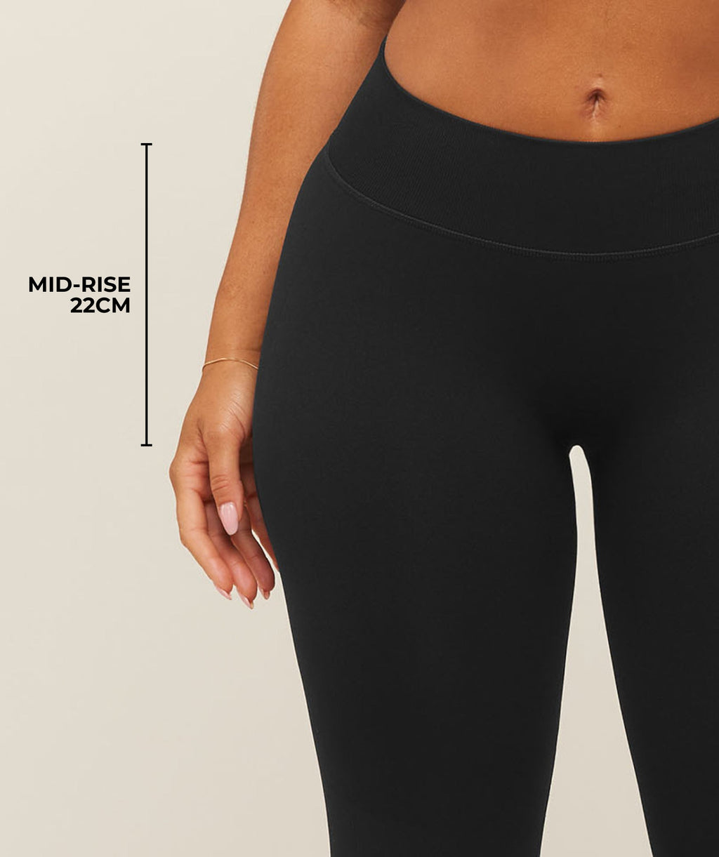 Lift Seamless 2.0 Mid-Rise Leggings - Black — imagem 4
