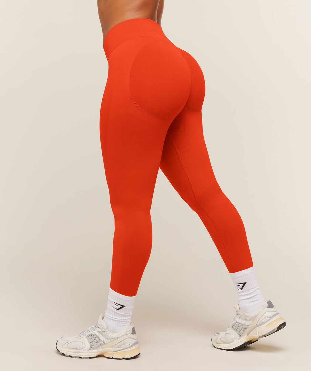 Lift Seamless 2.0 Mid-Rise Leggings - Bold Orange — imagem 5