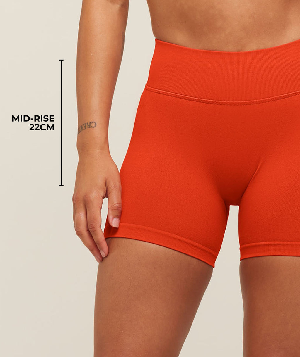 Lift Seamless 2.0 Mid-Rise Shorts - Bold Orange — imagem 4