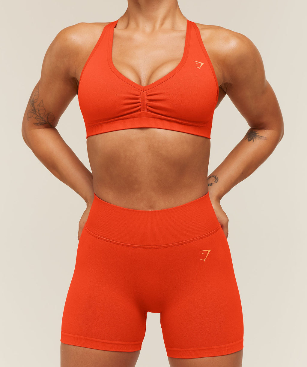 Lift Seamless 2.0 Mid-Rise Shorts - Bold Orange — imagem 7