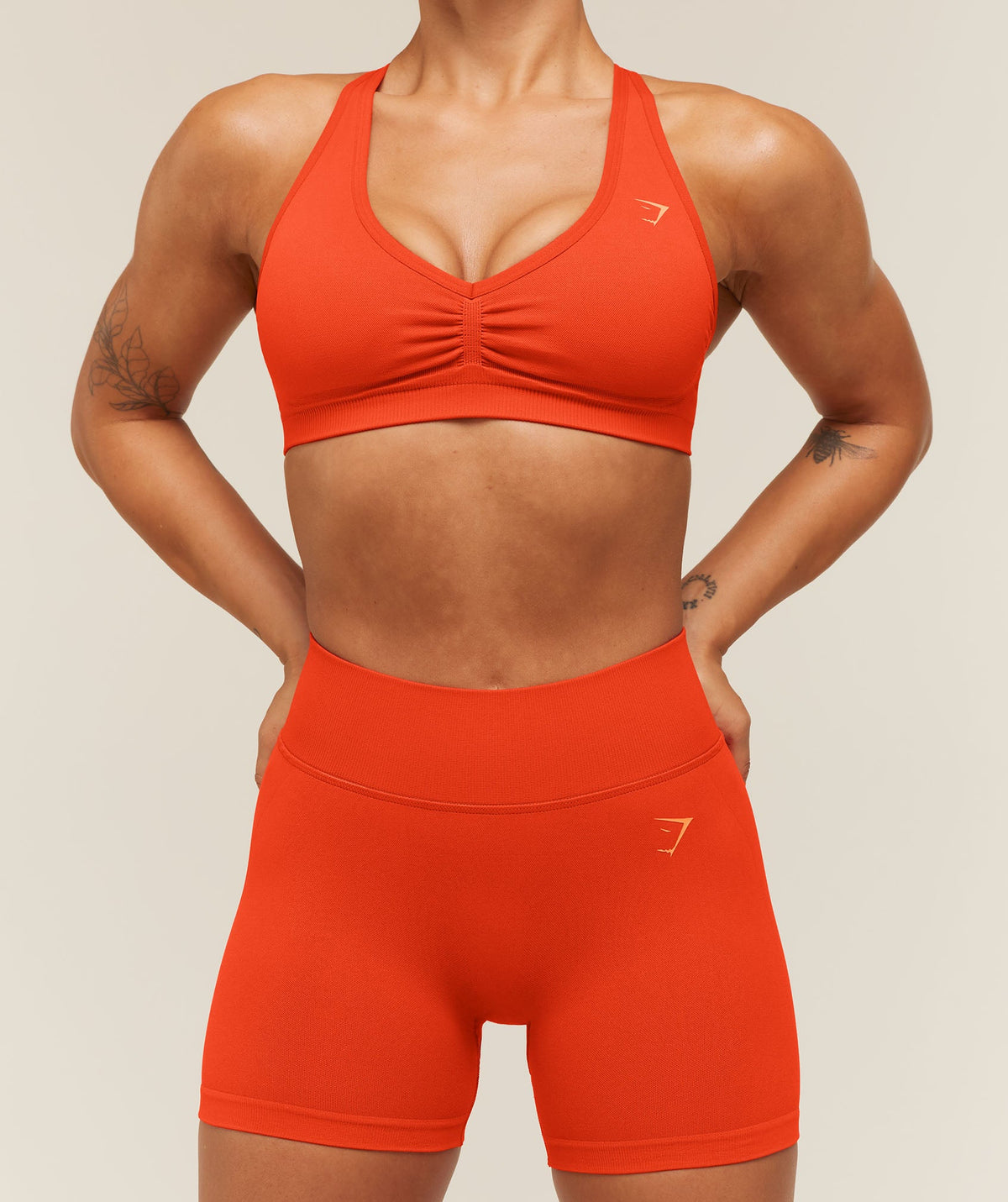 Lift Seamless 2.0 Mid-Rise Shorts - Bold Orange — imagem 7