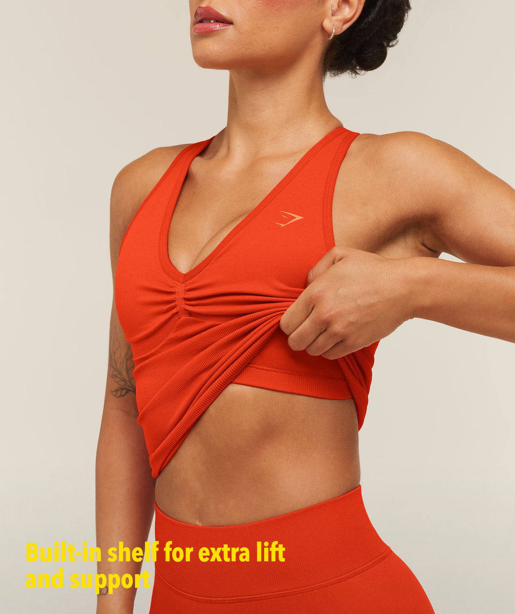 Lift Seamless Tank with Shelf - Bold Orange — imagem 3