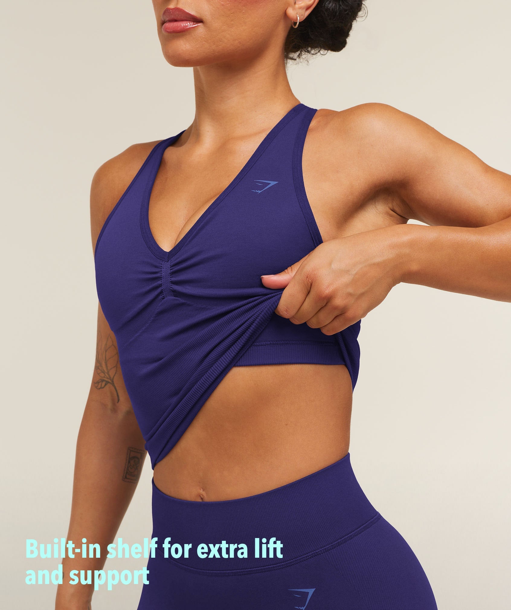 Lift Seamless Tank with Shelf - Indigo Purple — imagem 3