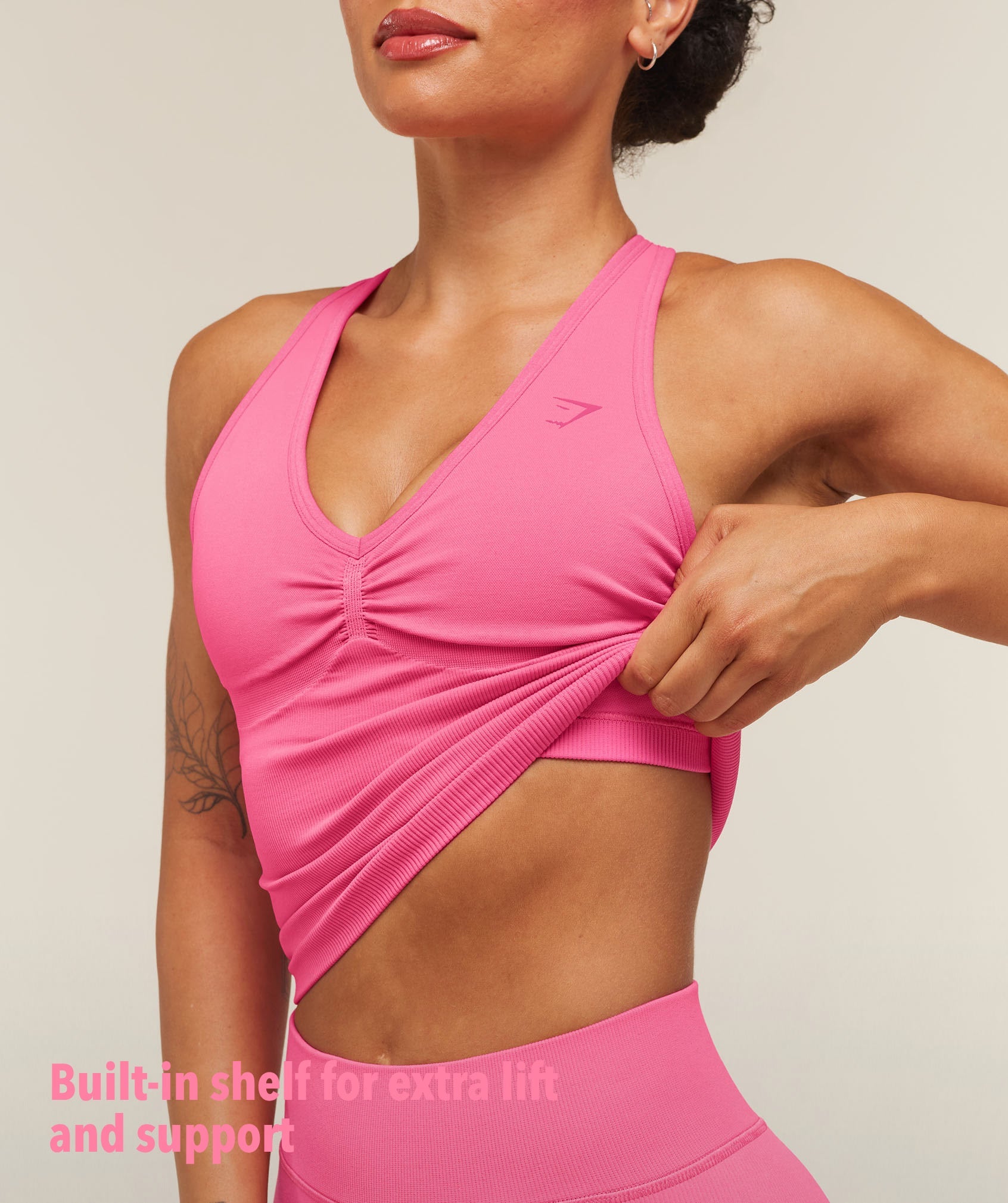 Lift Seamless Tank with Shelf - Physical Pink — imagem 3