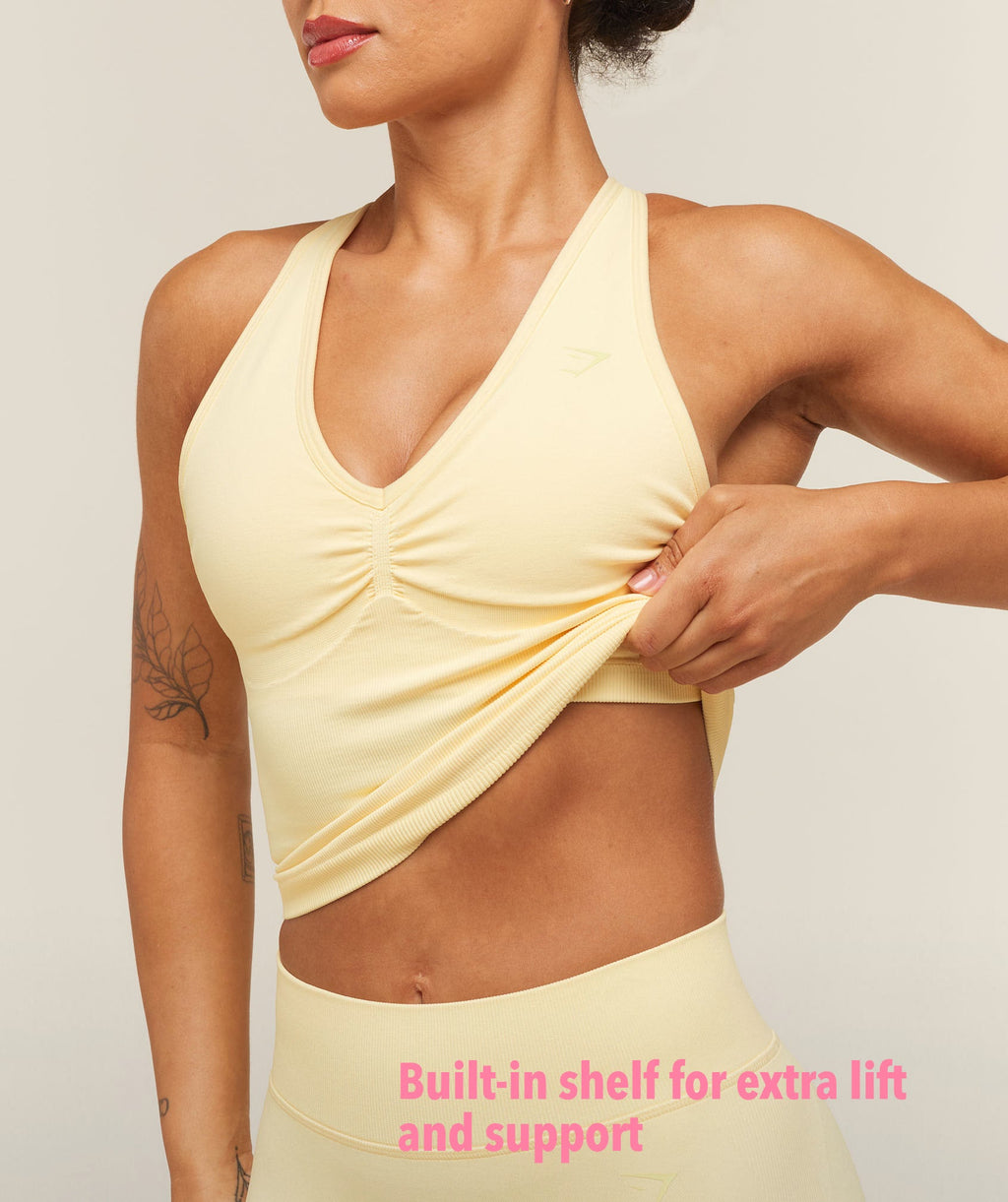Lift Seamless Tank with Shelf - Butter Yellow — imagem 3