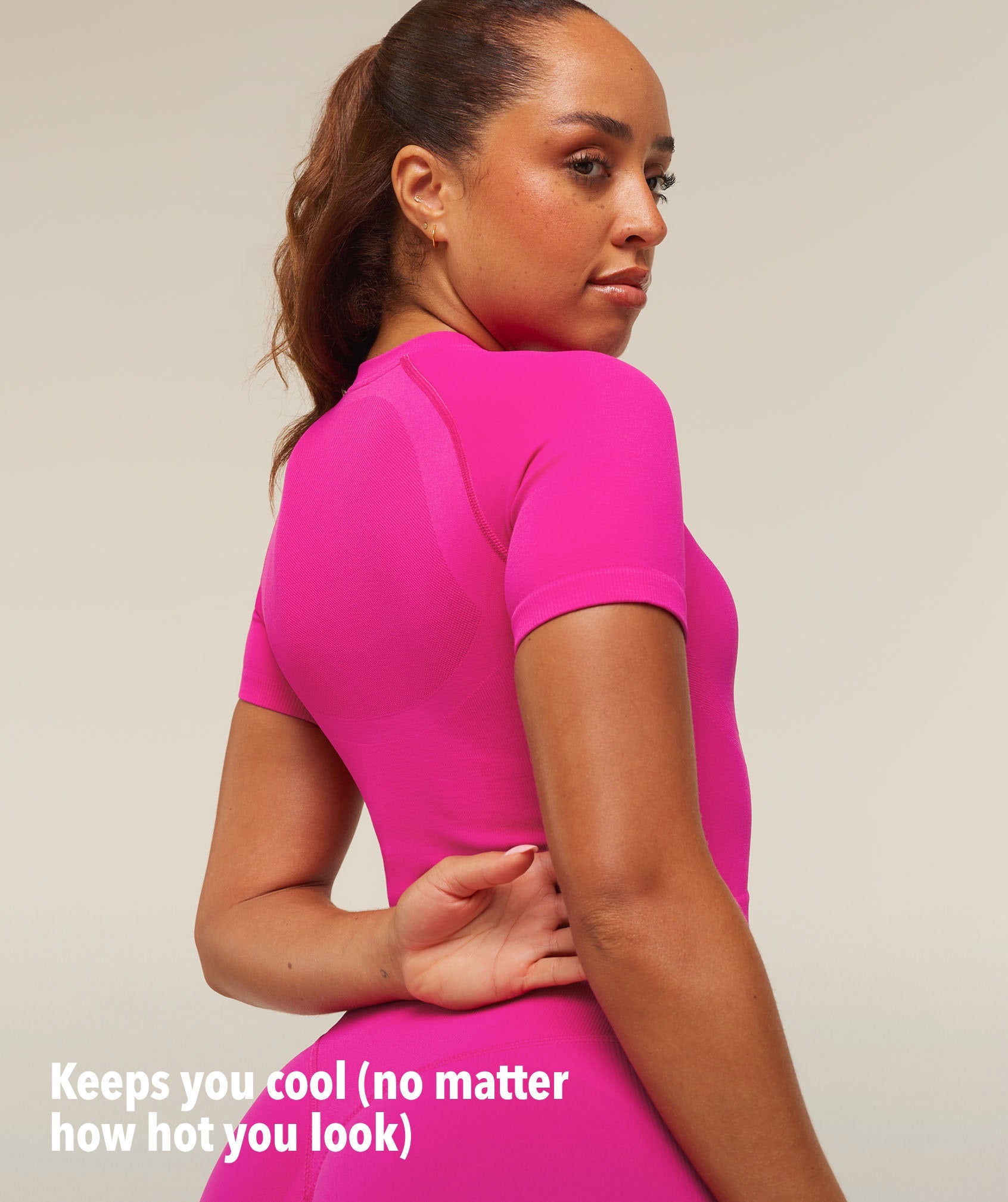 Lift Seamless Short Sleeve Top - Super-Set Pink — imagem 3