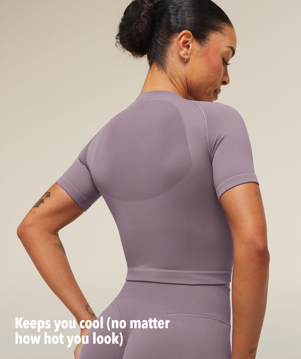 Lift Seamless Short Sleeve Top - Dusk Purple — imagem 3