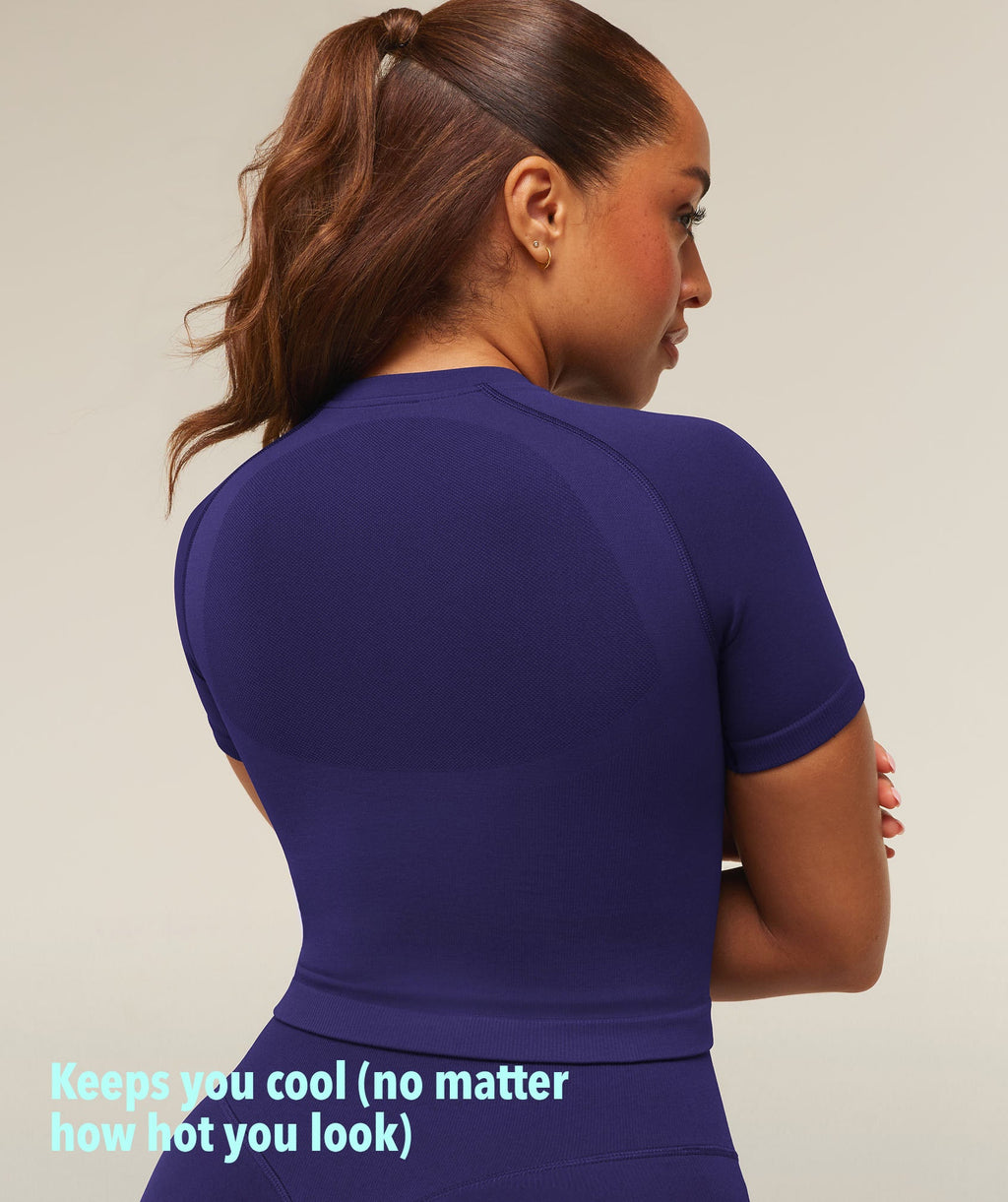 Lift Seamless Short Sleeve Top - Indigo Purple — imagem 3