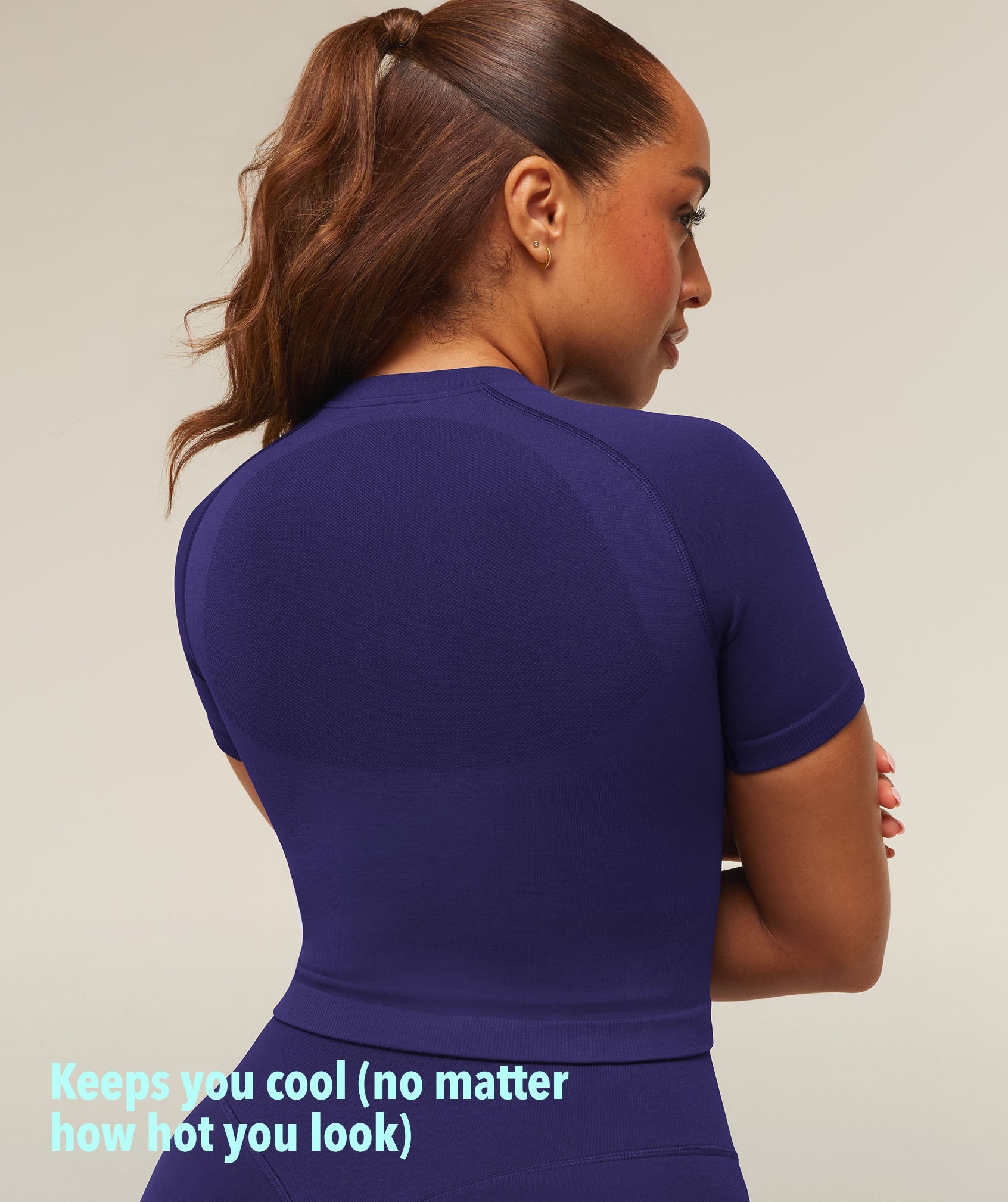 Lift Seamless Short Sleeve Top - Indigo Purple — imagem 3