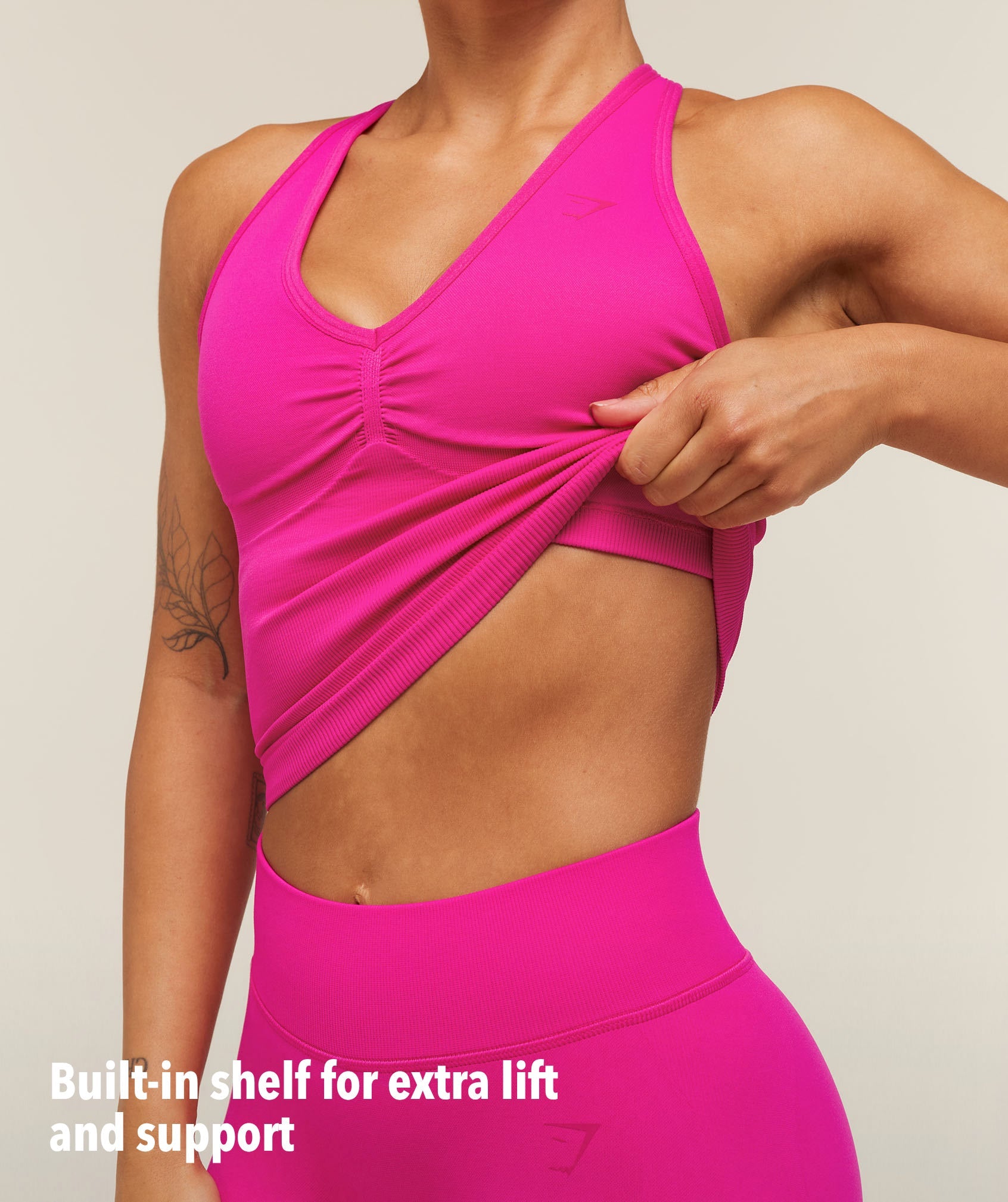 Lift Seamless Tank with Shelf - Super-Set Pink — imagem 3
