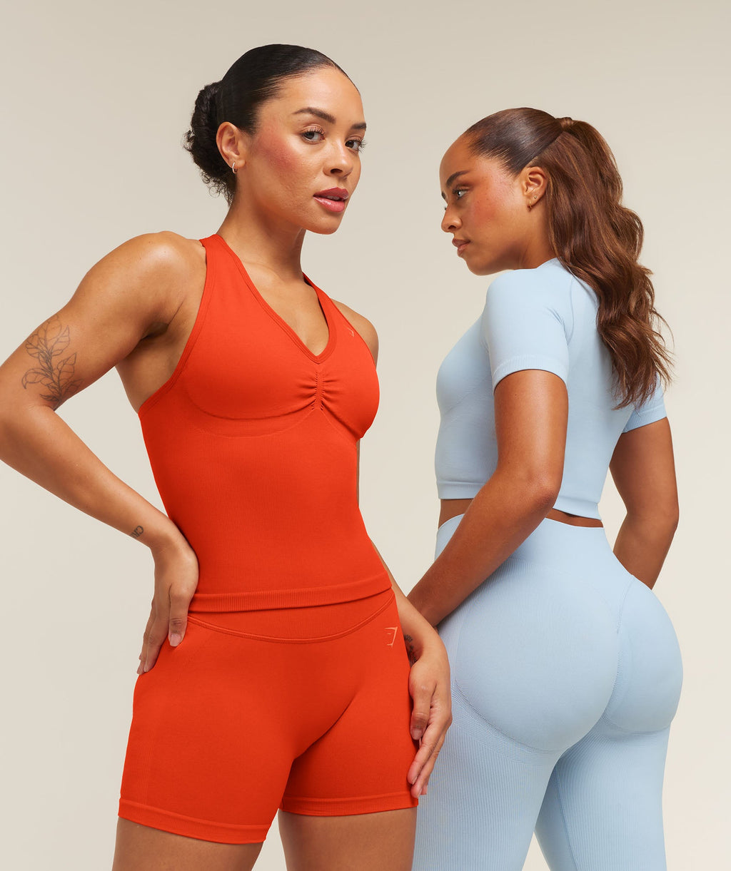 Lift Seamless Tank with Shelf - Bold Orange — imagem 5