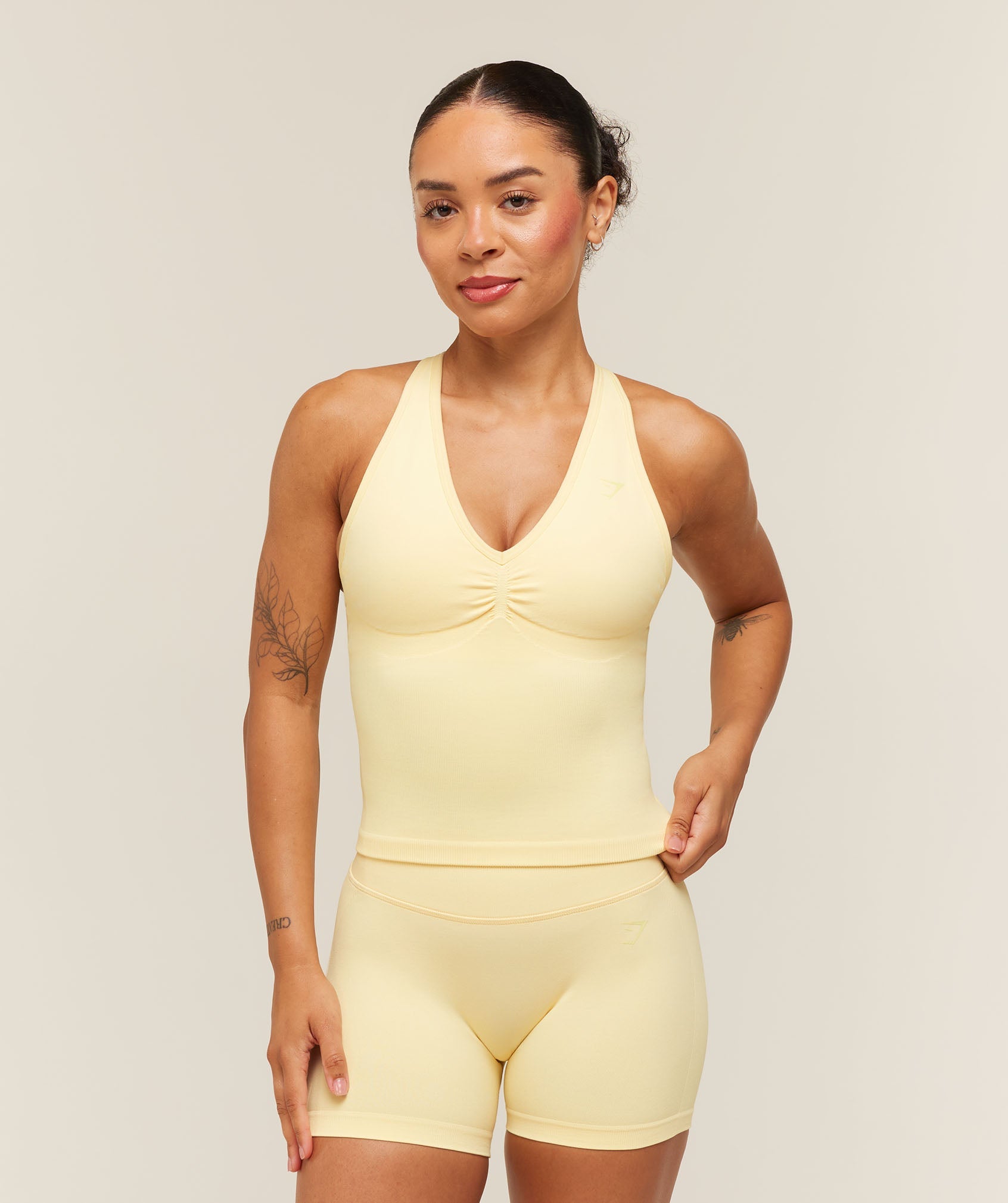 Lift Seamless Tank with Shelf - Butter Yellow — imagem 1