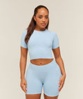 Lift Seamless Short Sleeve Top - Chilled Blue — imagem 1