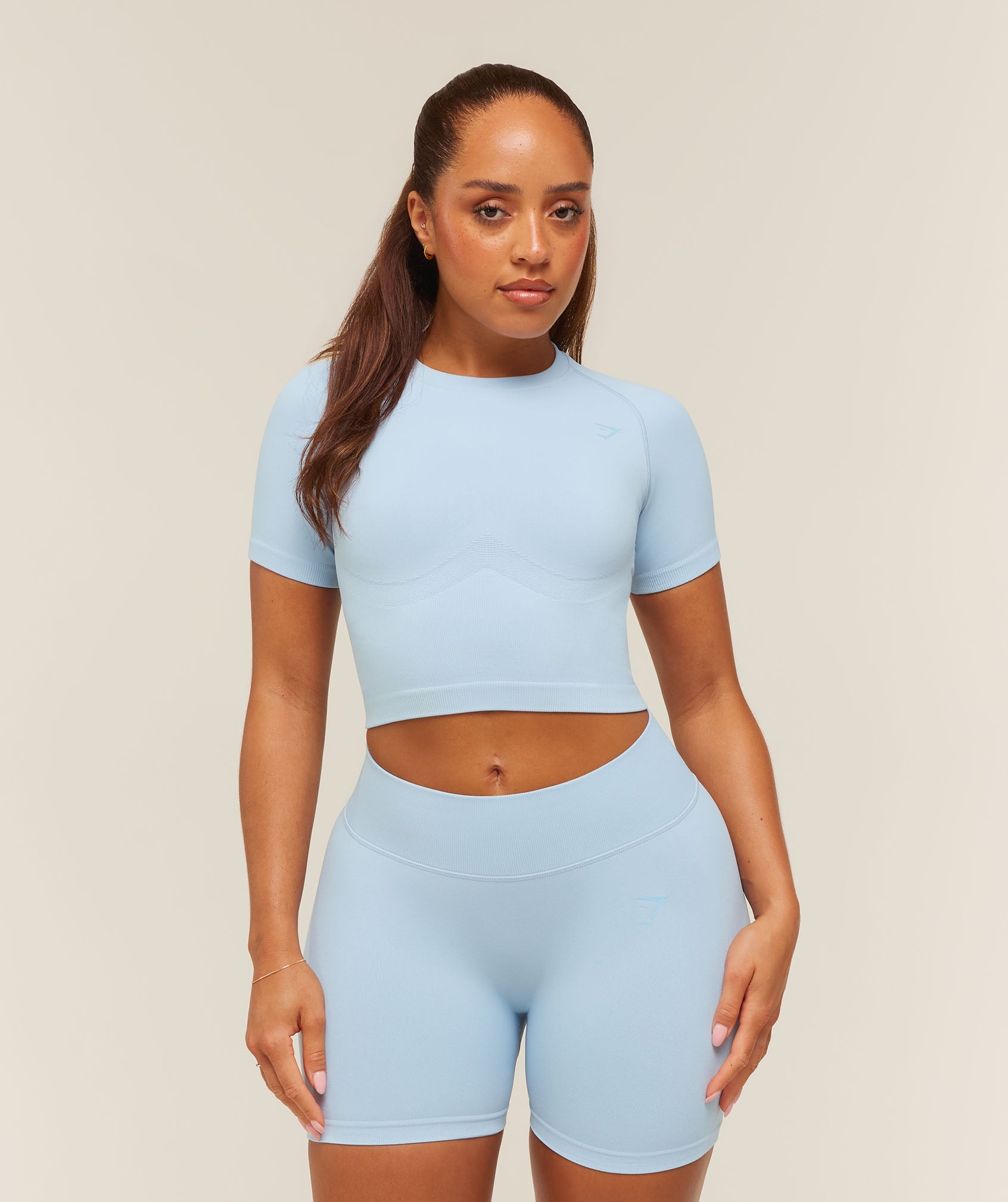 Lift Seamless Short Sleeve Top - Chilled Blue — imagem 1