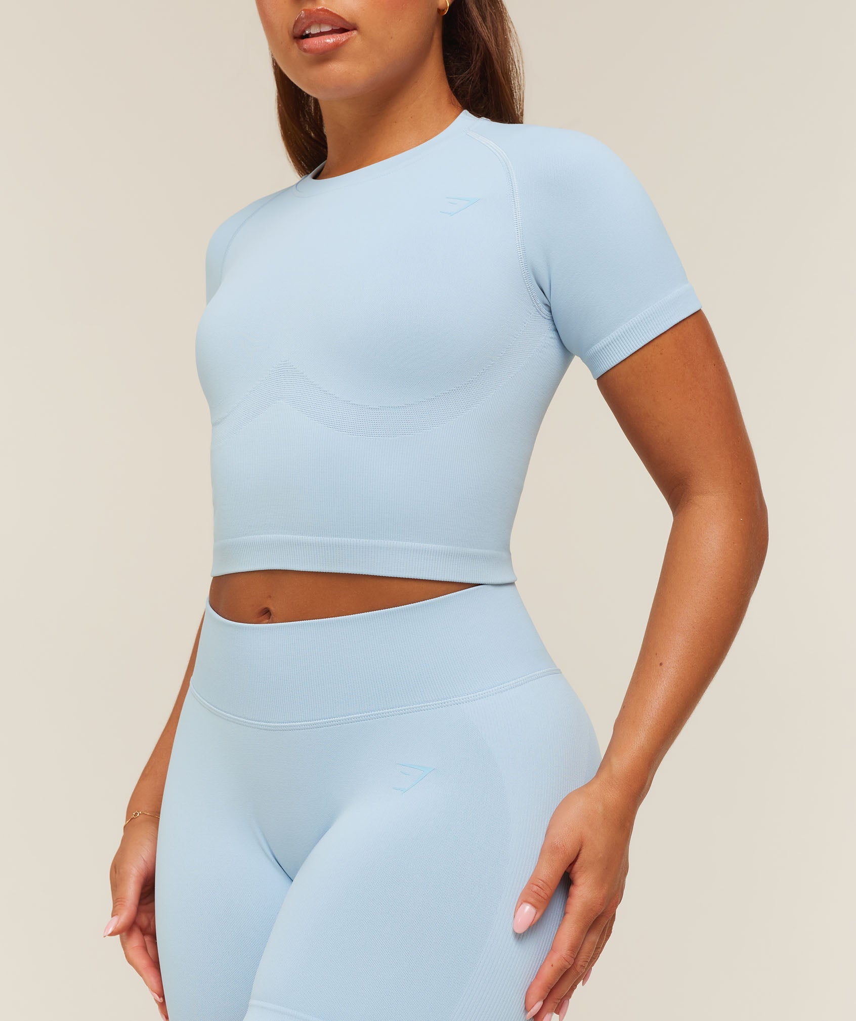 Lift Seamless Short Sleeve Top - Chilled Blue — imagem 6