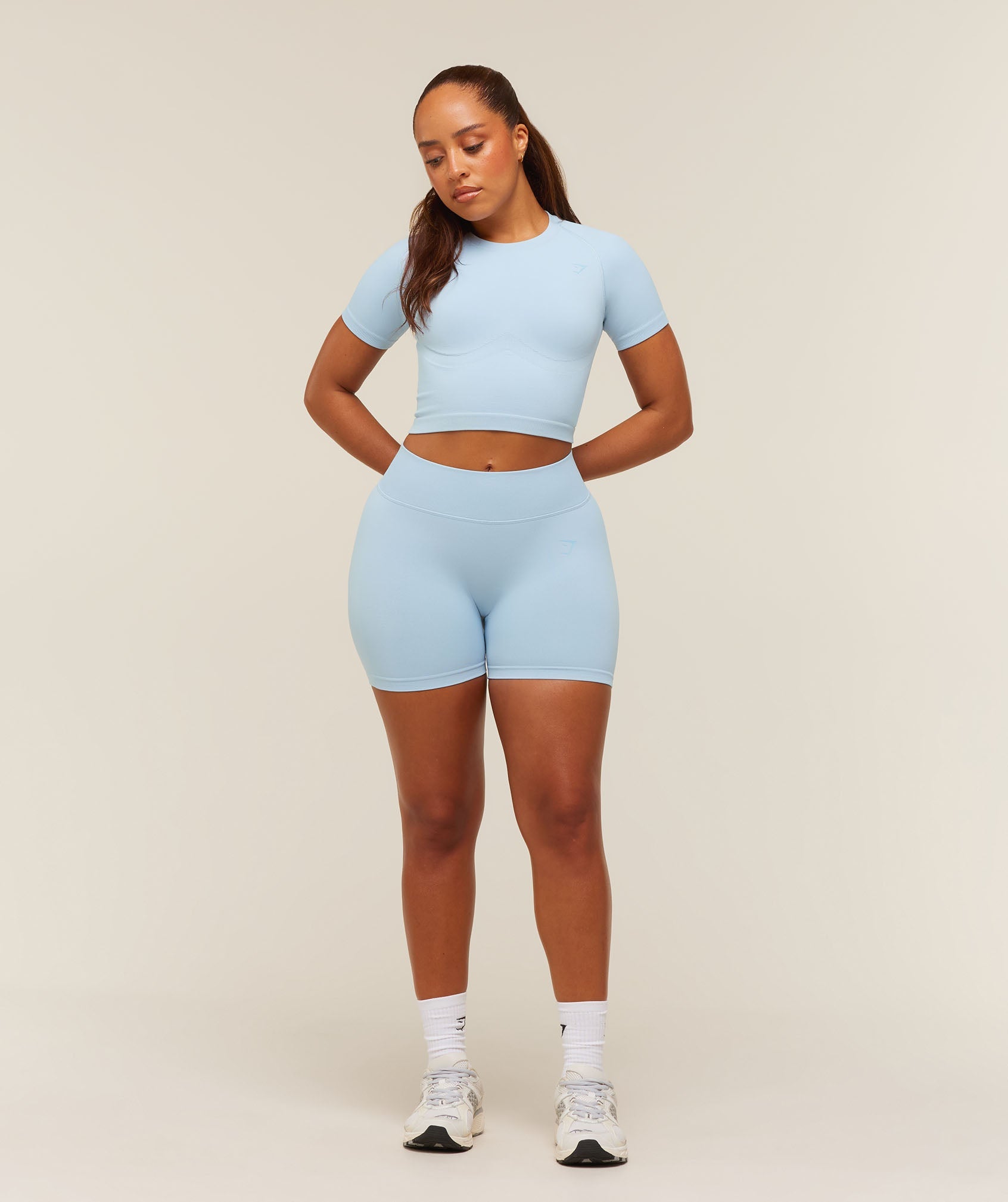 Lift Seamless Short Sleeve Top - Chilled Blue — imagem 7