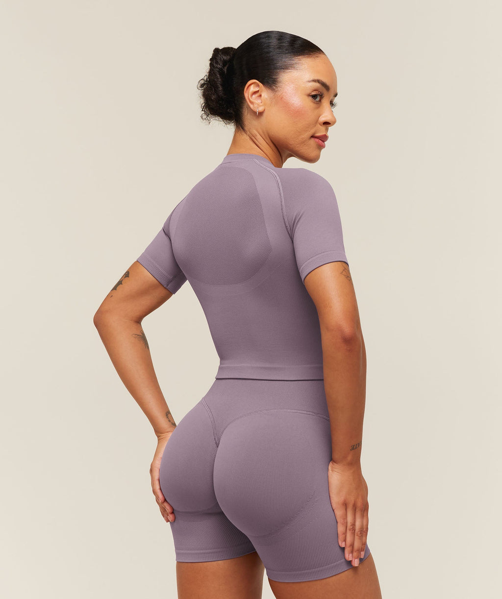 Lift Seamless Short Sleeve Top - Dusk Purple — imagem 4