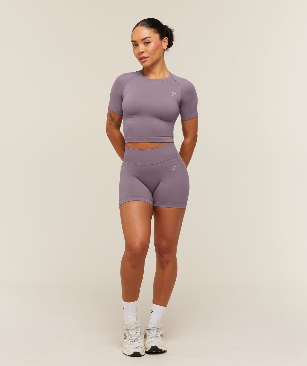 Lift Seamless Short Sleeve Top - Dusk Purple — imagem 6