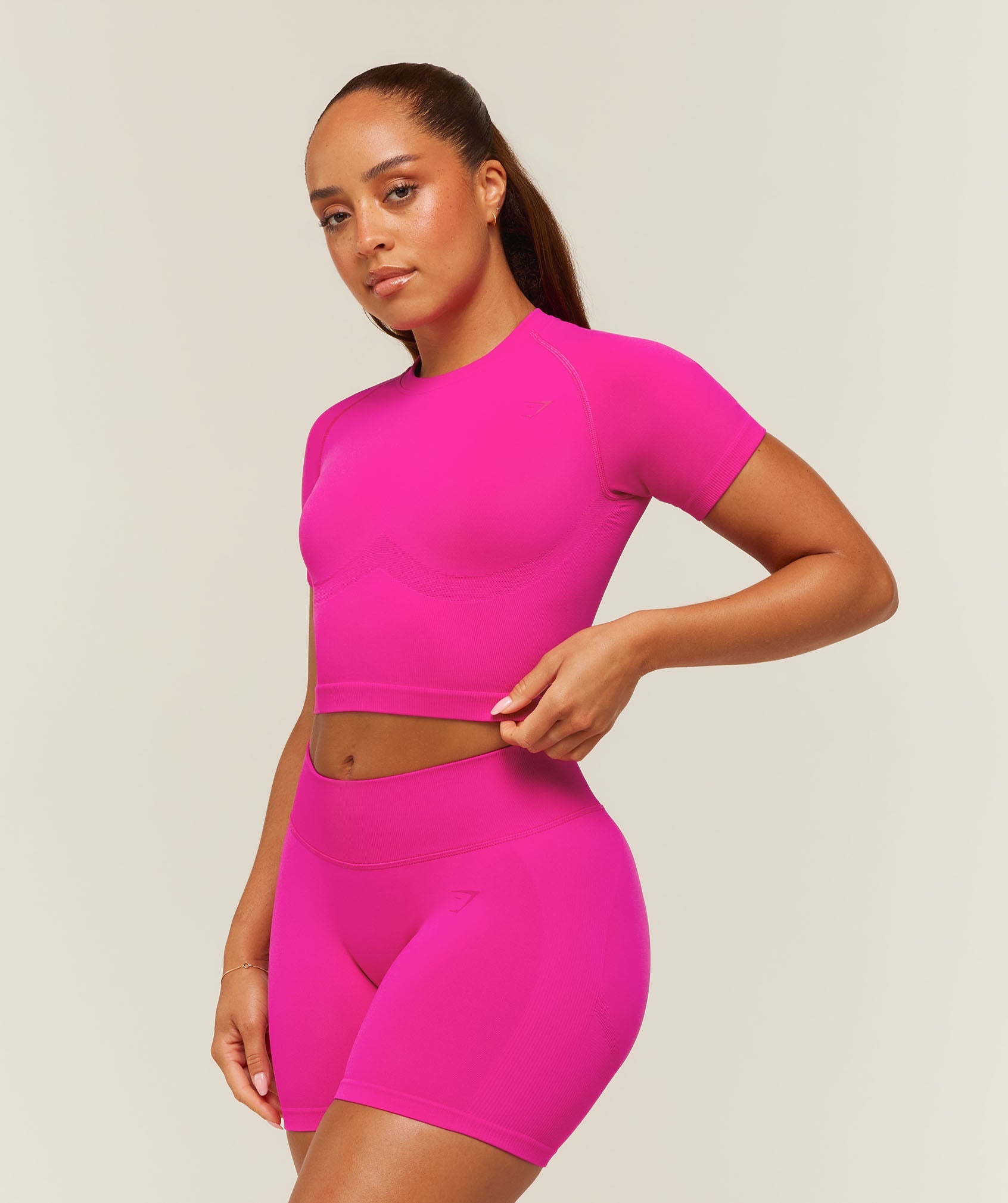 Lift Seamless Short Sleeve Top - Super-Set Pink — imagem 4