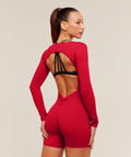 Lifting Dipped Waistband All-In-One - Carmine Red — imagem 1