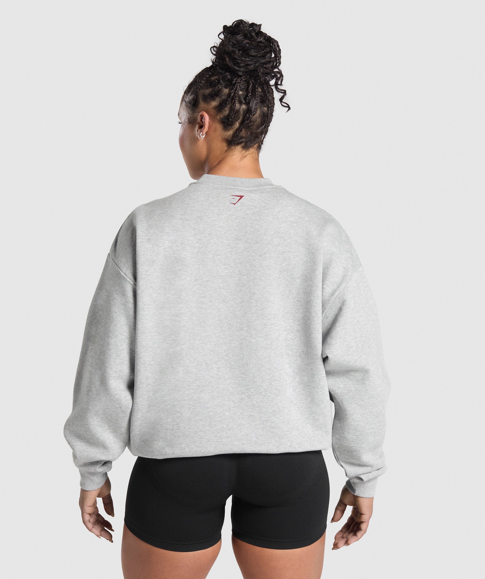 Lifting Essentials Graphic Brushed Oversized Sweatshirt - Light Grey Core Marl — imagem 2