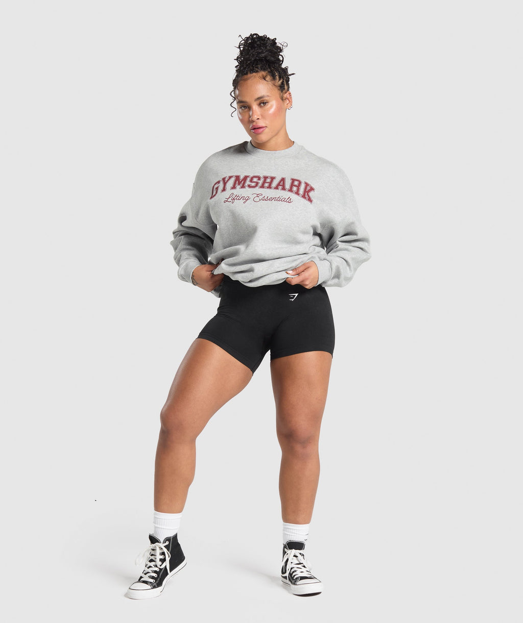 Lifting Essentials Graphic Brushed Oversized Sweatshirt - Light Grey Core Marl — imagem 4