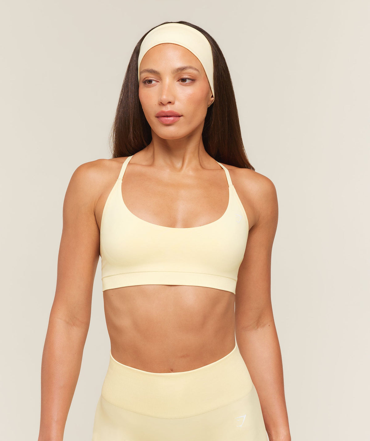 Everyday Seamless Racerback Sports Bra - Butter Yellow — imagem 3