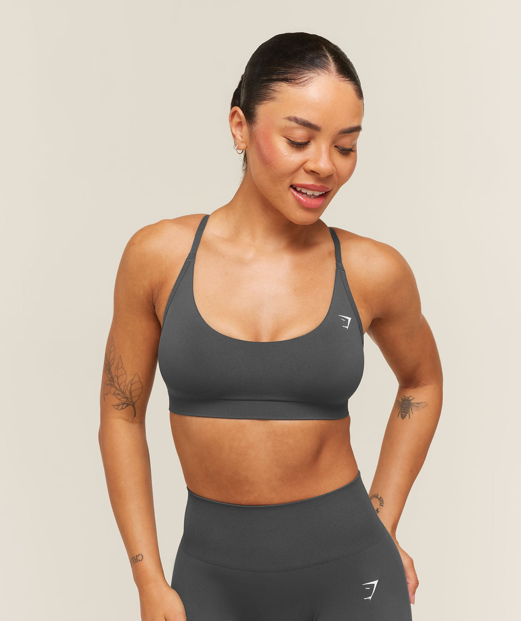 Everyday Seamless Racerback Sports Bra - Grey — imagem 1