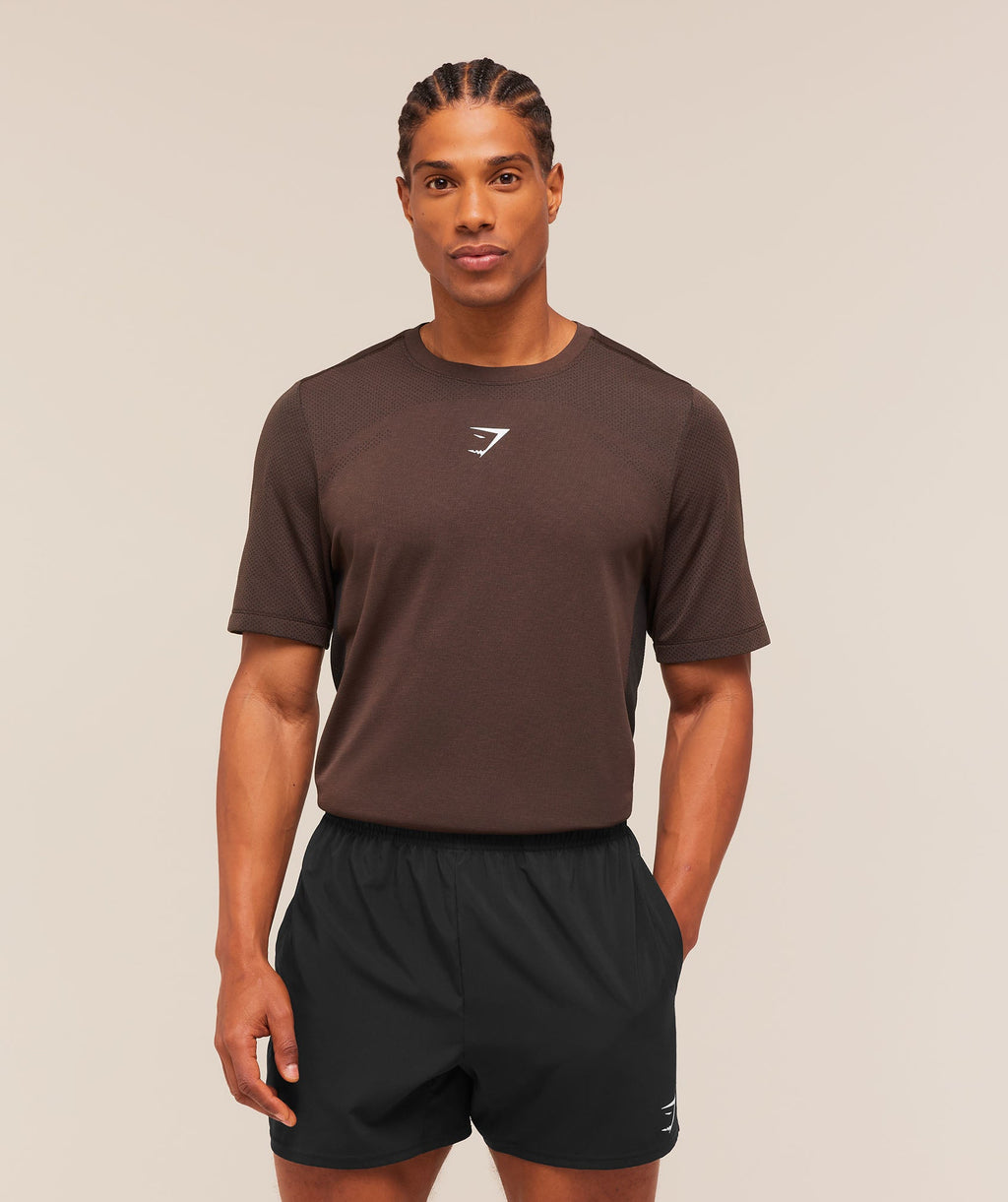 Lightweight Seamless T-Shirt - Espresso Brown/Marl — imagem 1