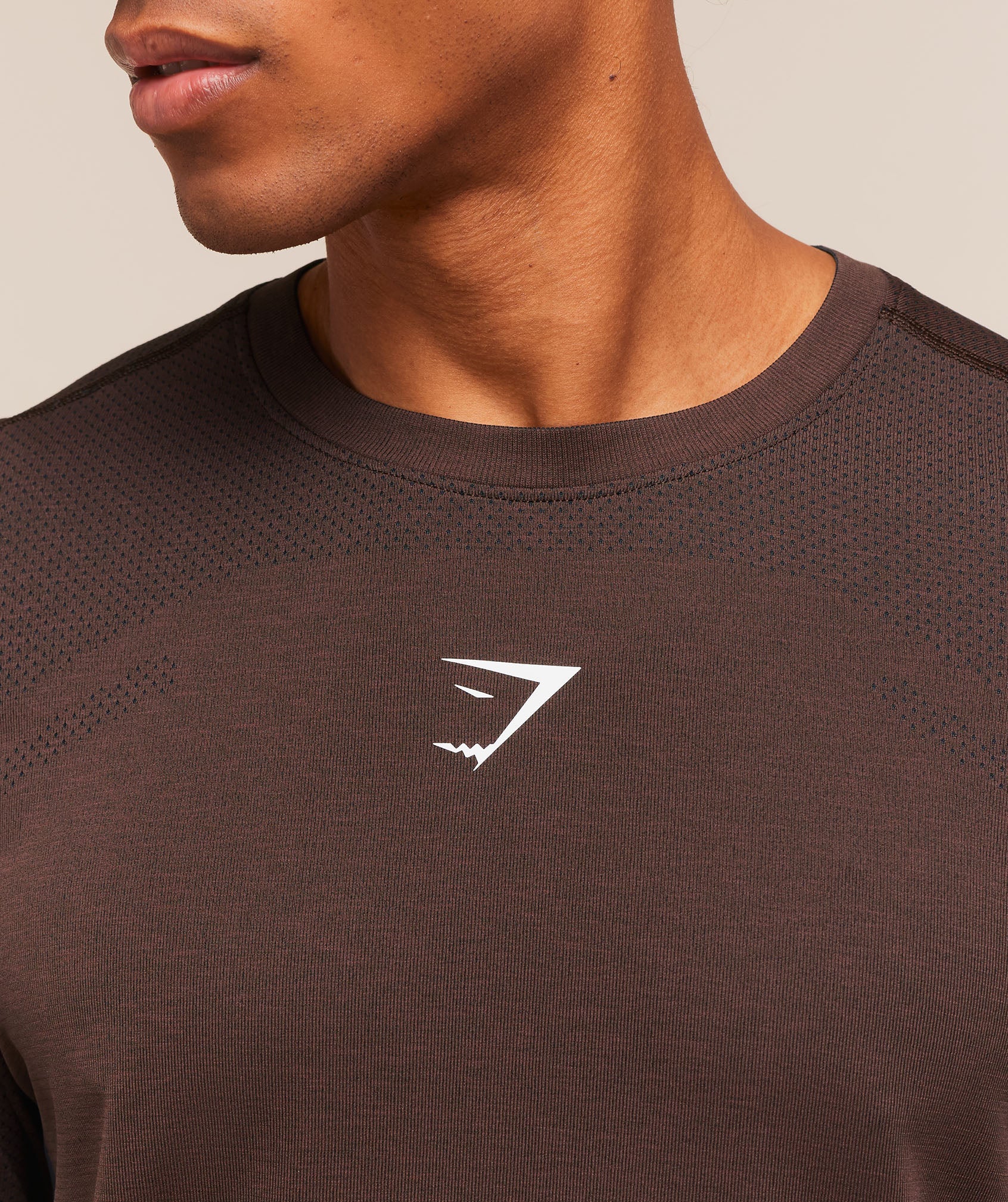 Lightweight Seamless T-Shirt - Espresso Brown/Marl — imagem 5