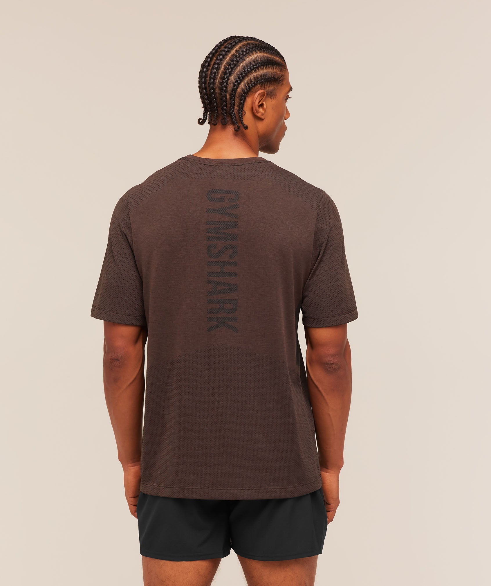 Lightweight Seamless T-Shirt - Espresso Brown/Marl — imagem 7