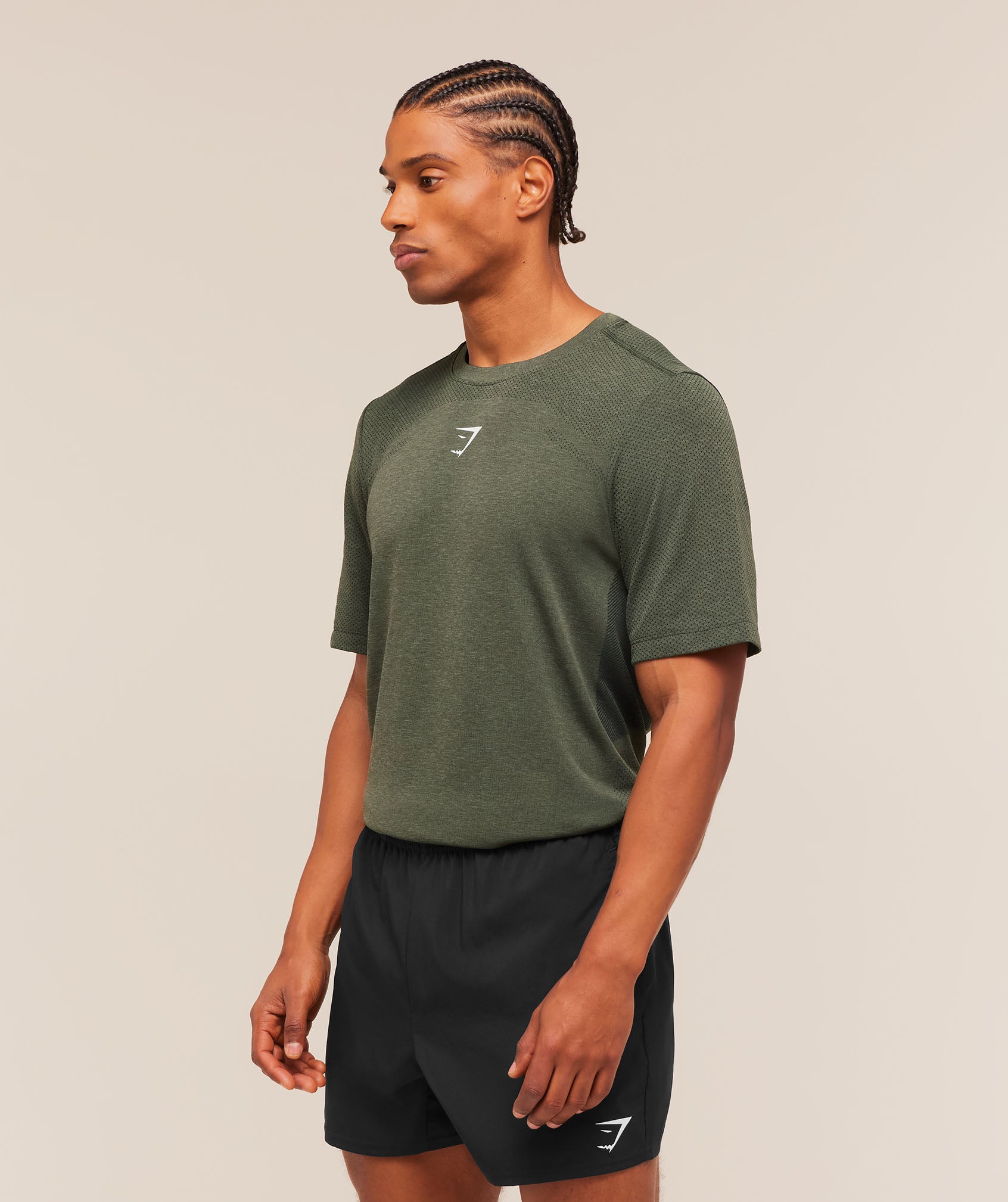 Lightweight Seamless T-Shirt - Strength Green/Marl — imagem 3