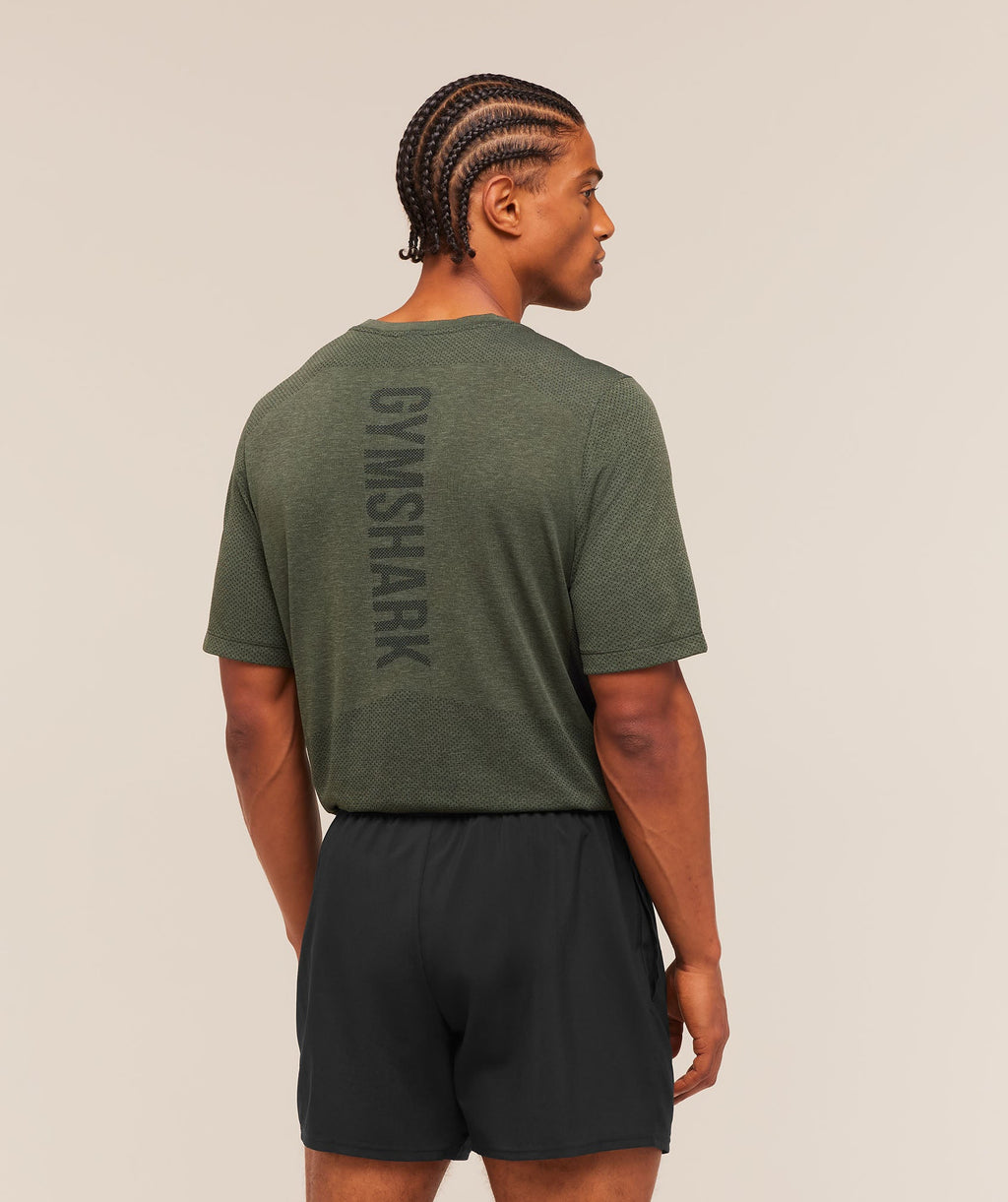 Lightweight Seamless T-Shirt - Strength Green/Marl — imagem 2