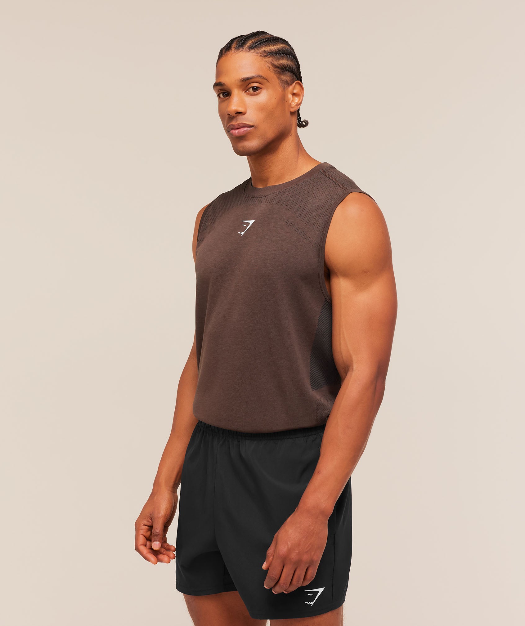 Lightweight Seamless Tank - Espresso Brown/Marl — imagem 3