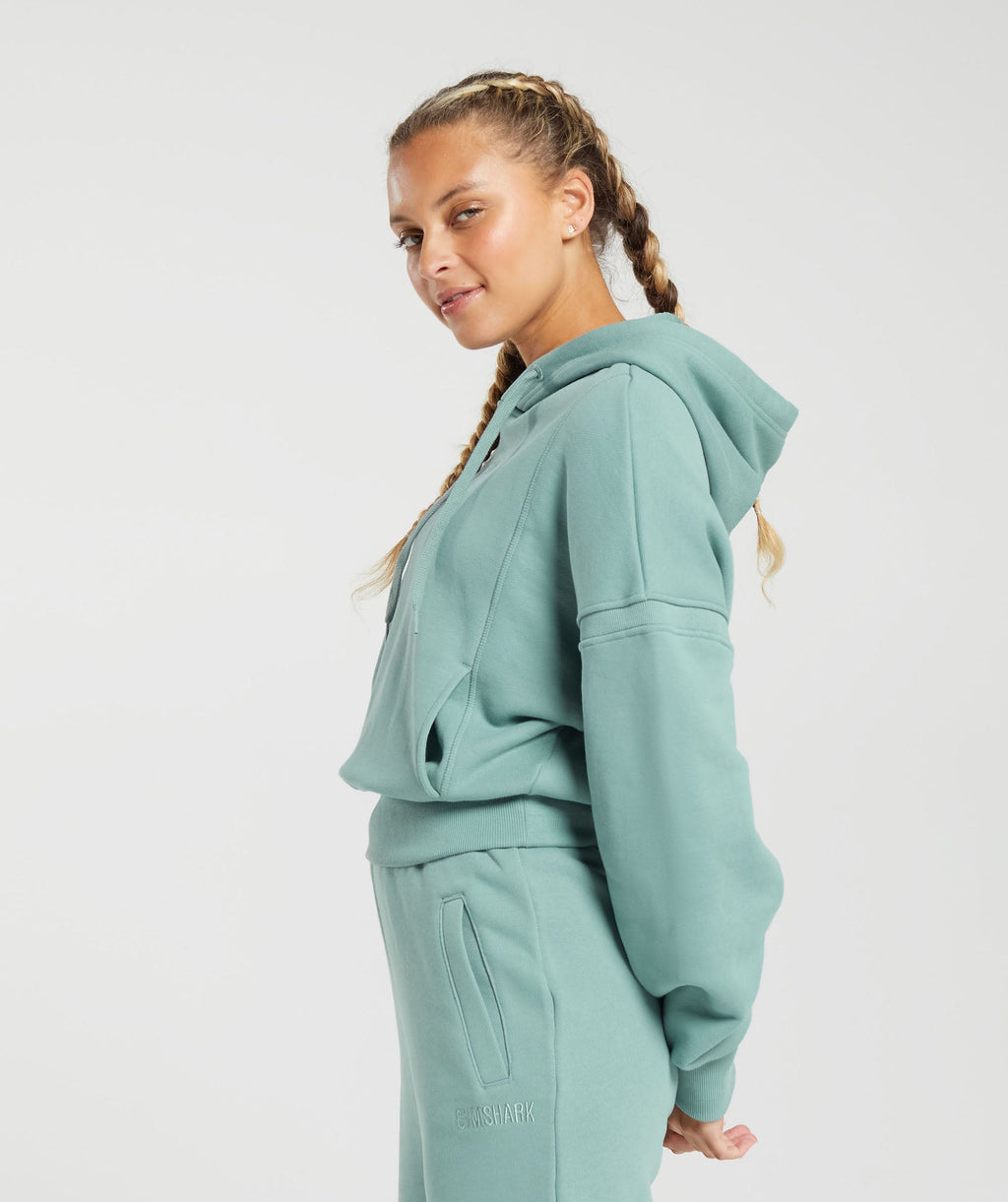 Heavyweight Loopback Sweat Hoodie - Duck Egg Blue — imagem 3