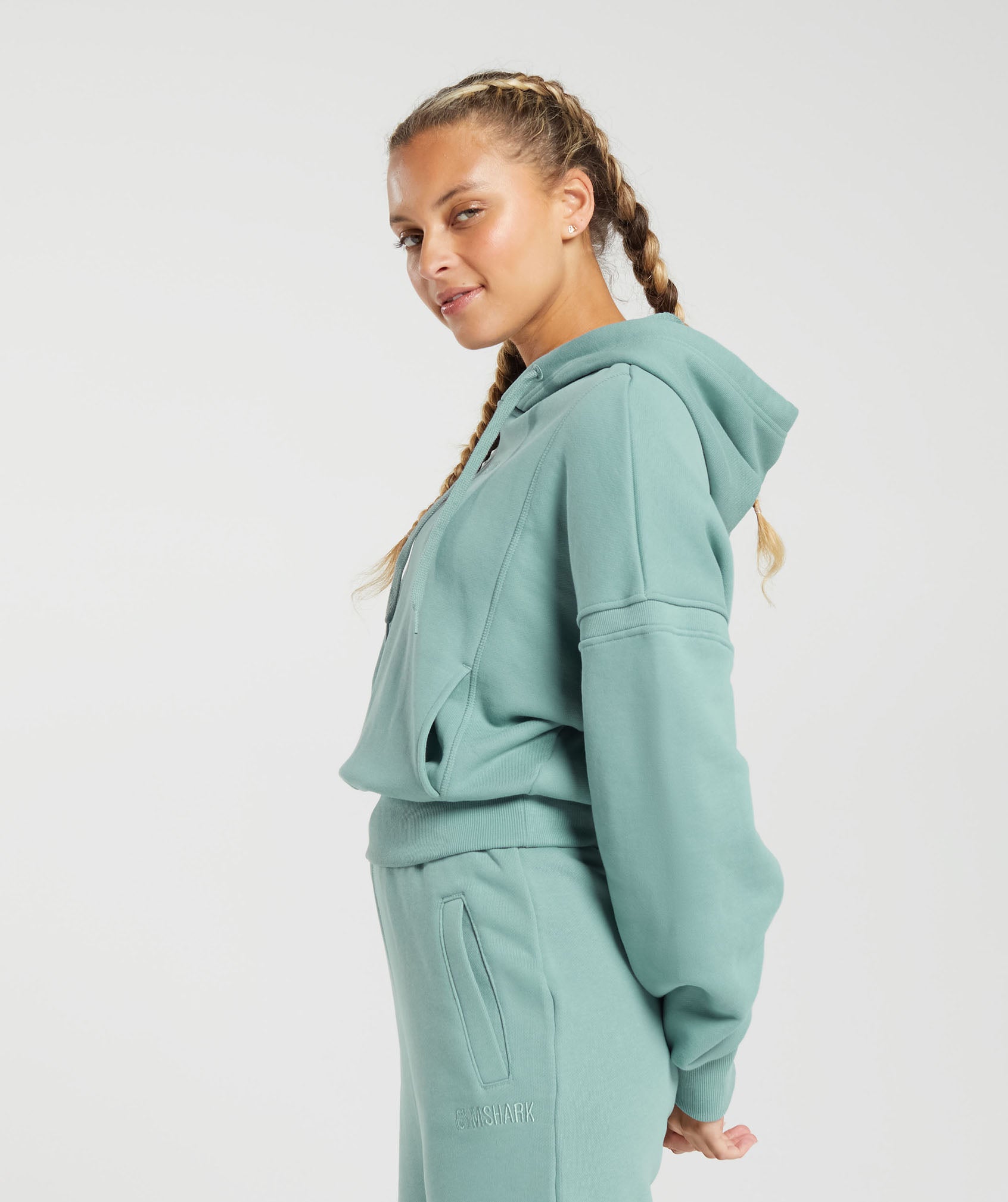 Heavyweight Loopback Sweat Hoodie - Duck Egg Blue — imagem 3