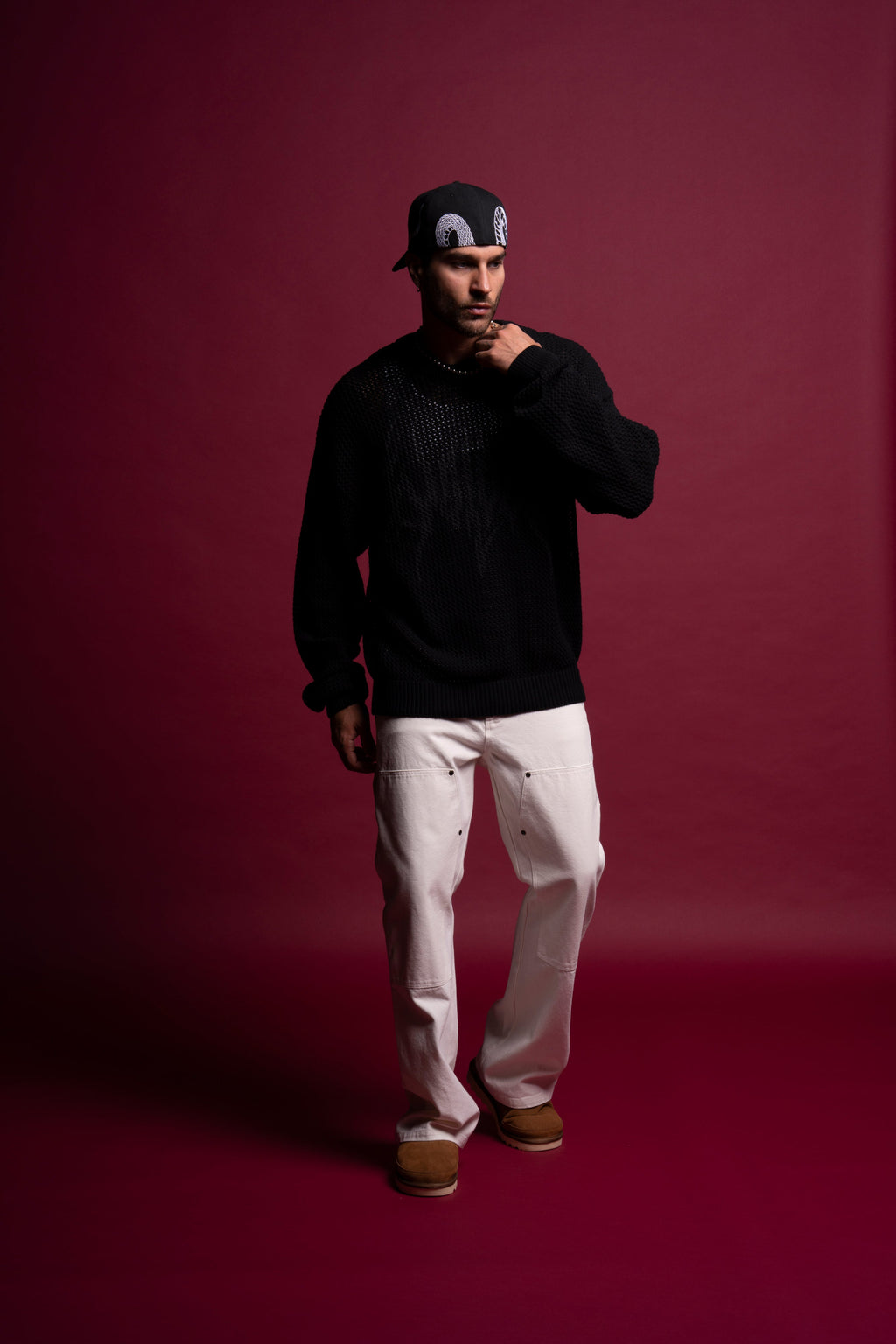 Origin Satva Knit L/S Crewneck in Black — imagem 4