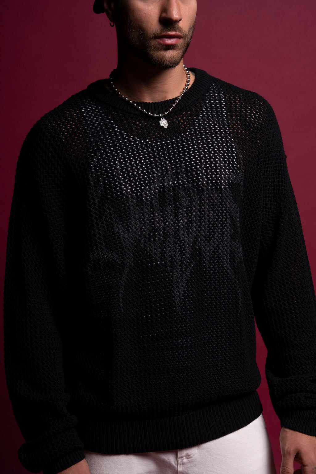 Origin Satva Knit L/S Crewneck in Black — imagem 7