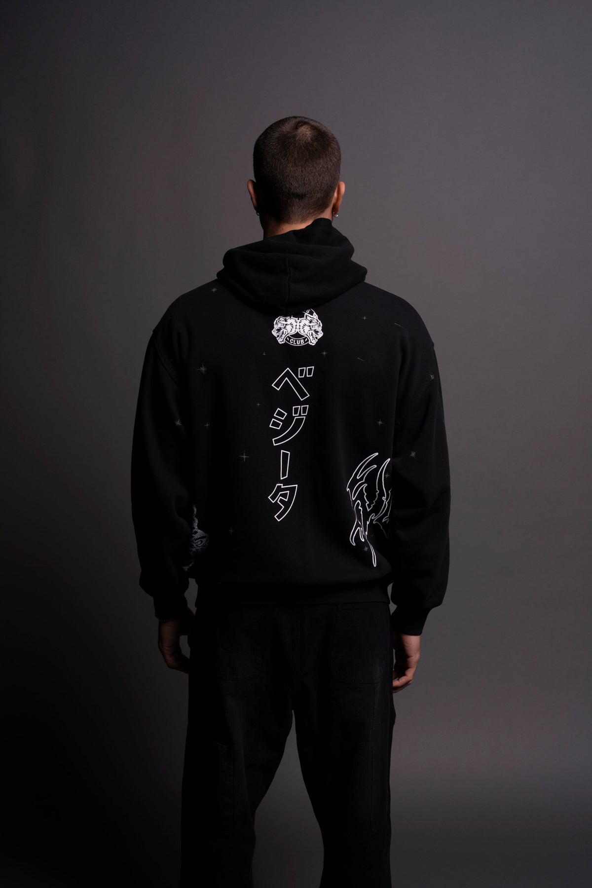 Vegeta Energy "Pierce" Hoodie in Black — imagem 5