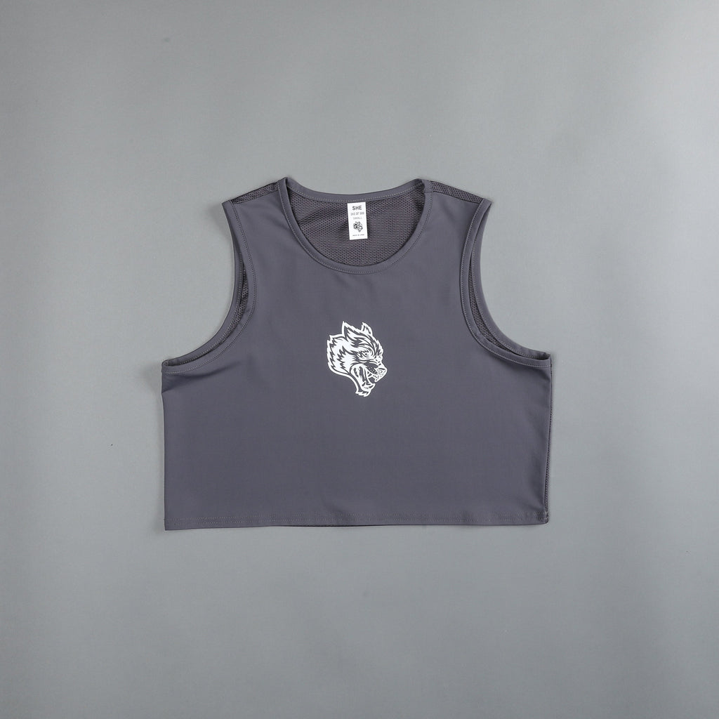 She Our Grit "Dry Wolf" Training Tank in Slate - imagem 4