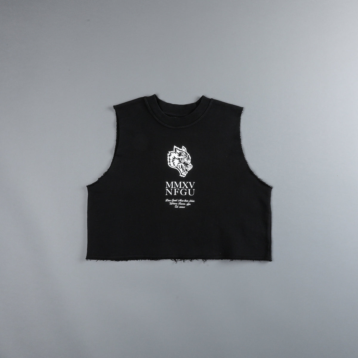 She MMXV NFGU Muscle London (Cropped) Crewneck in Vintage Black - imagem 3