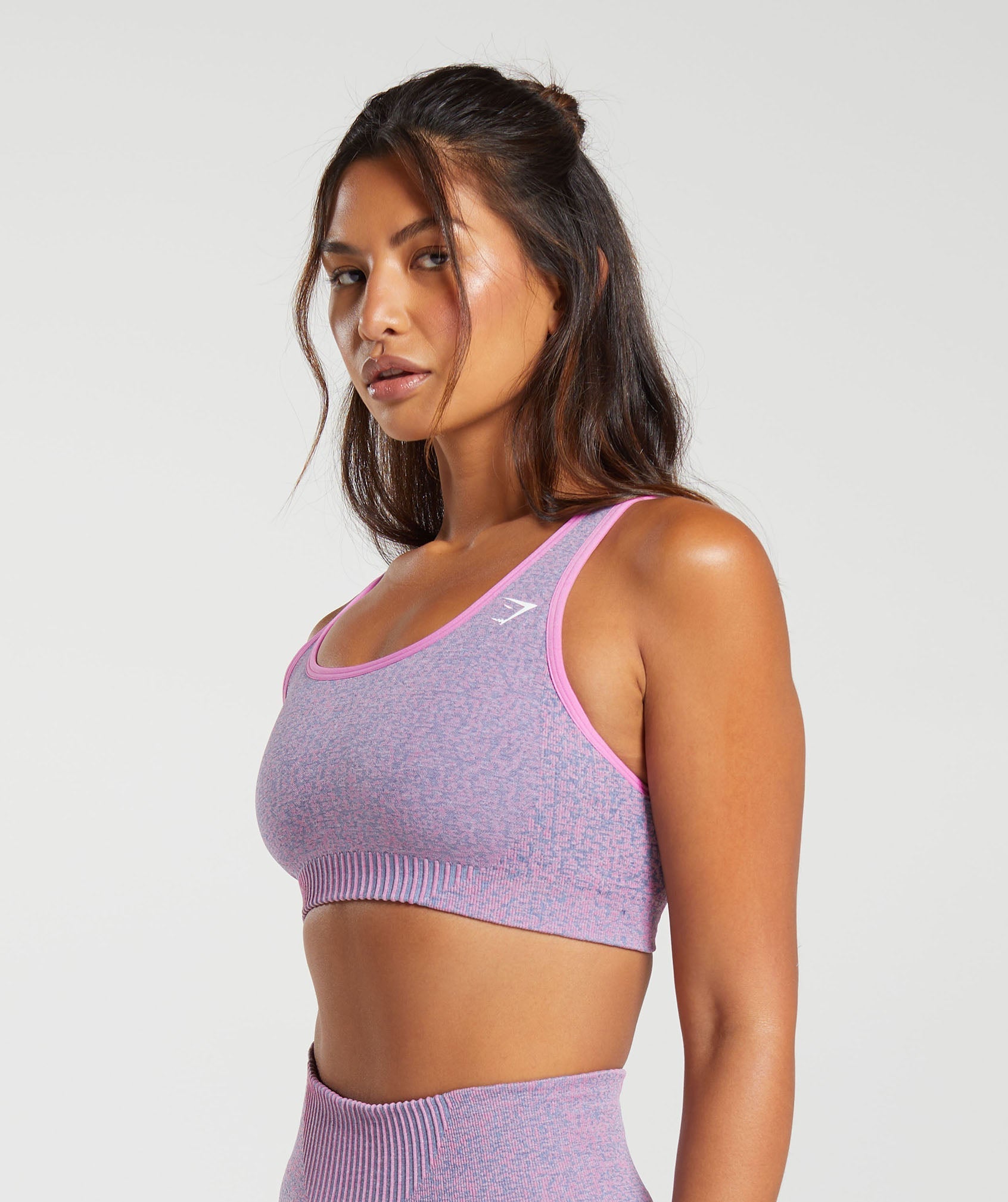 Marl Seamless Scoop Bra - Light Pink/Light Blue Marl/Sherbet Pink — imagem 3