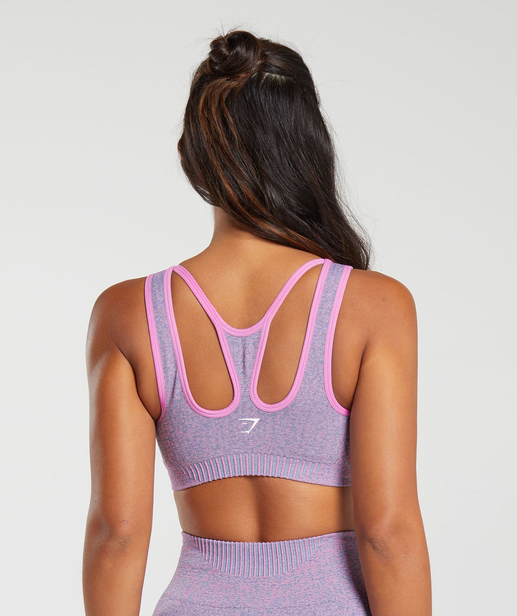 Marl Seamless Scoop Bra - Light Pink/Light Blue Marl/Sherbet Pink — imagem 2
