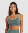 Marl Seamless Scoop Bra - Teal Marl/Dark Grey Marl/Smokey Grey — imagem 1