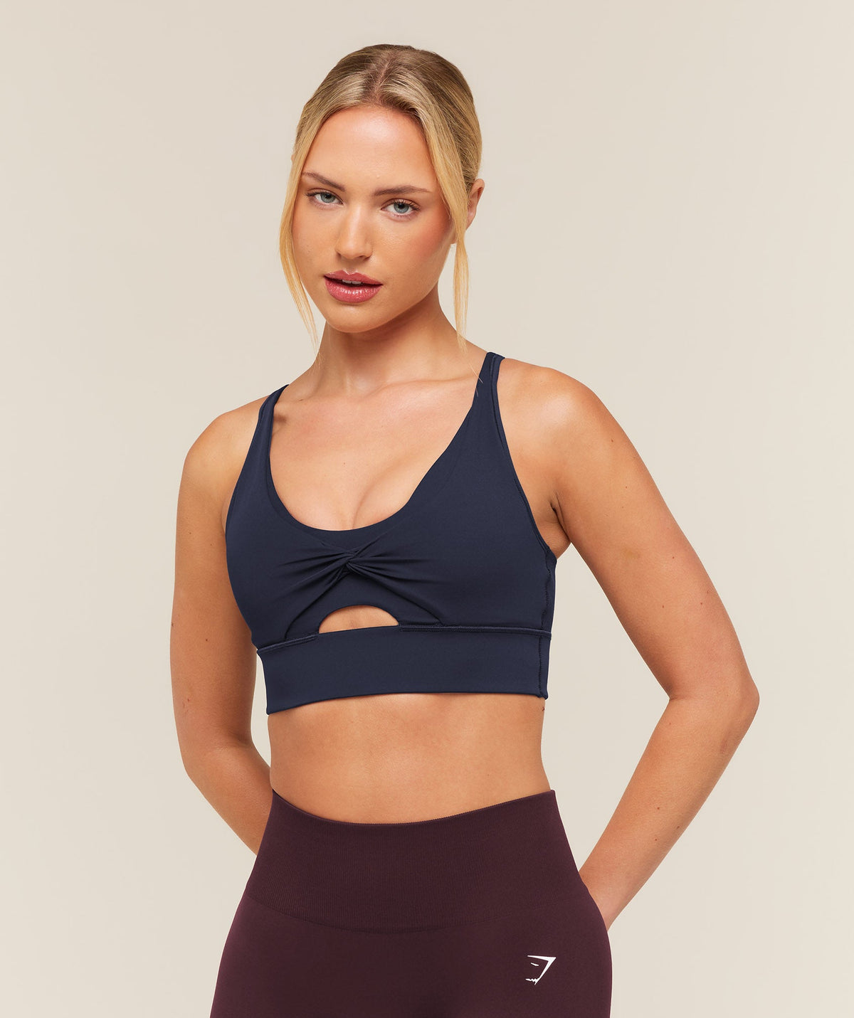 Twist Front Sports Bra - Heavy Blue — imagem 1