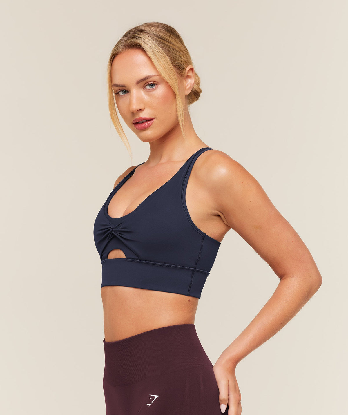 Twist Front Sports Bra - Heavy Blue — imagem 3