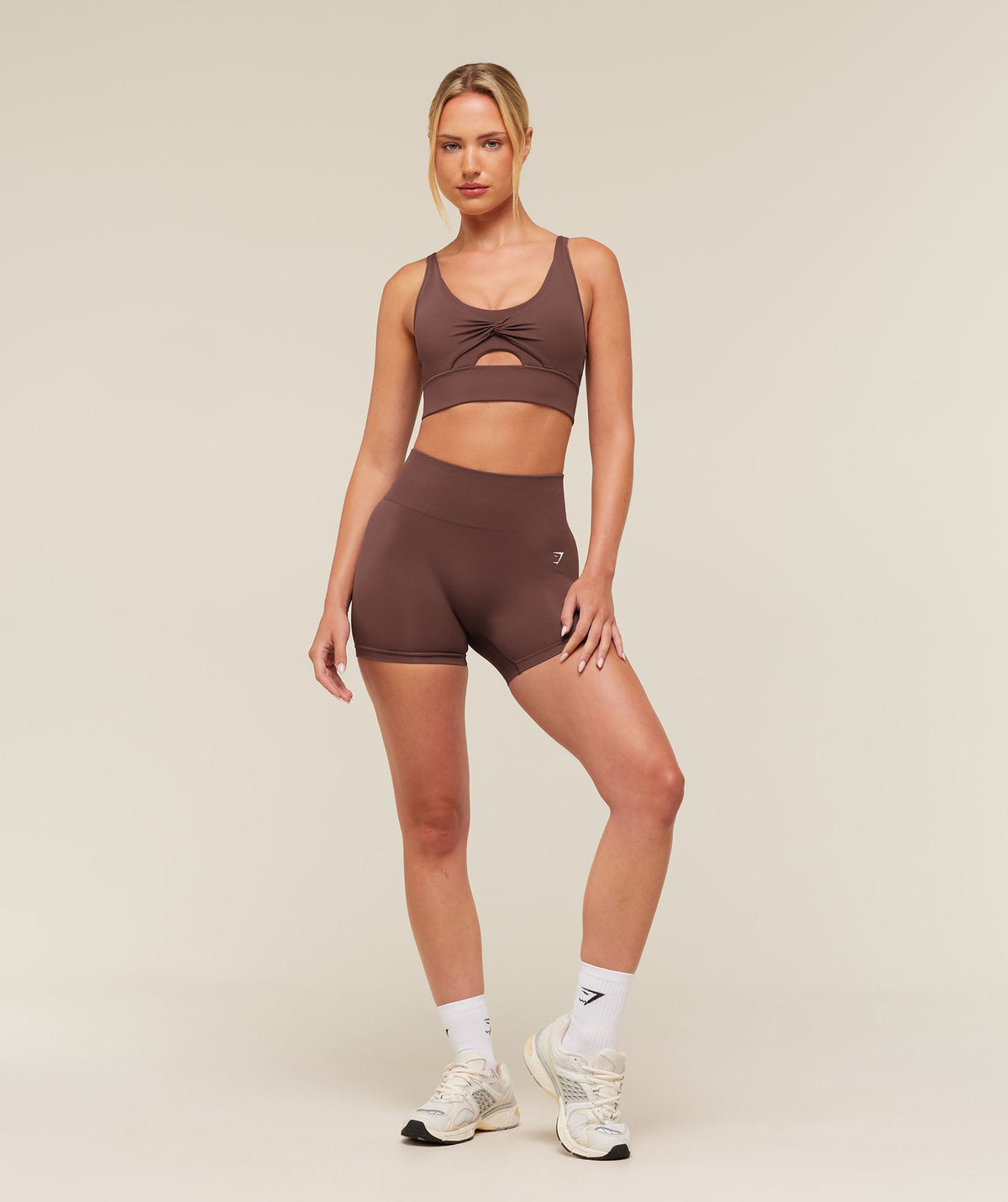 Twist Front Sports Bra - Espresso Brown — imagem 6