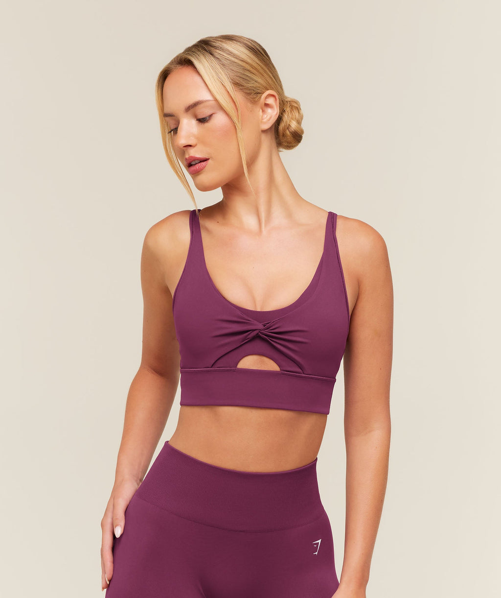 Twist Front Sports Bra - Strength Pink — imagem 1