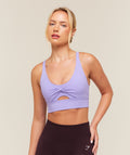 Twist Front Sports Bra - Pace Purple — imagem 1